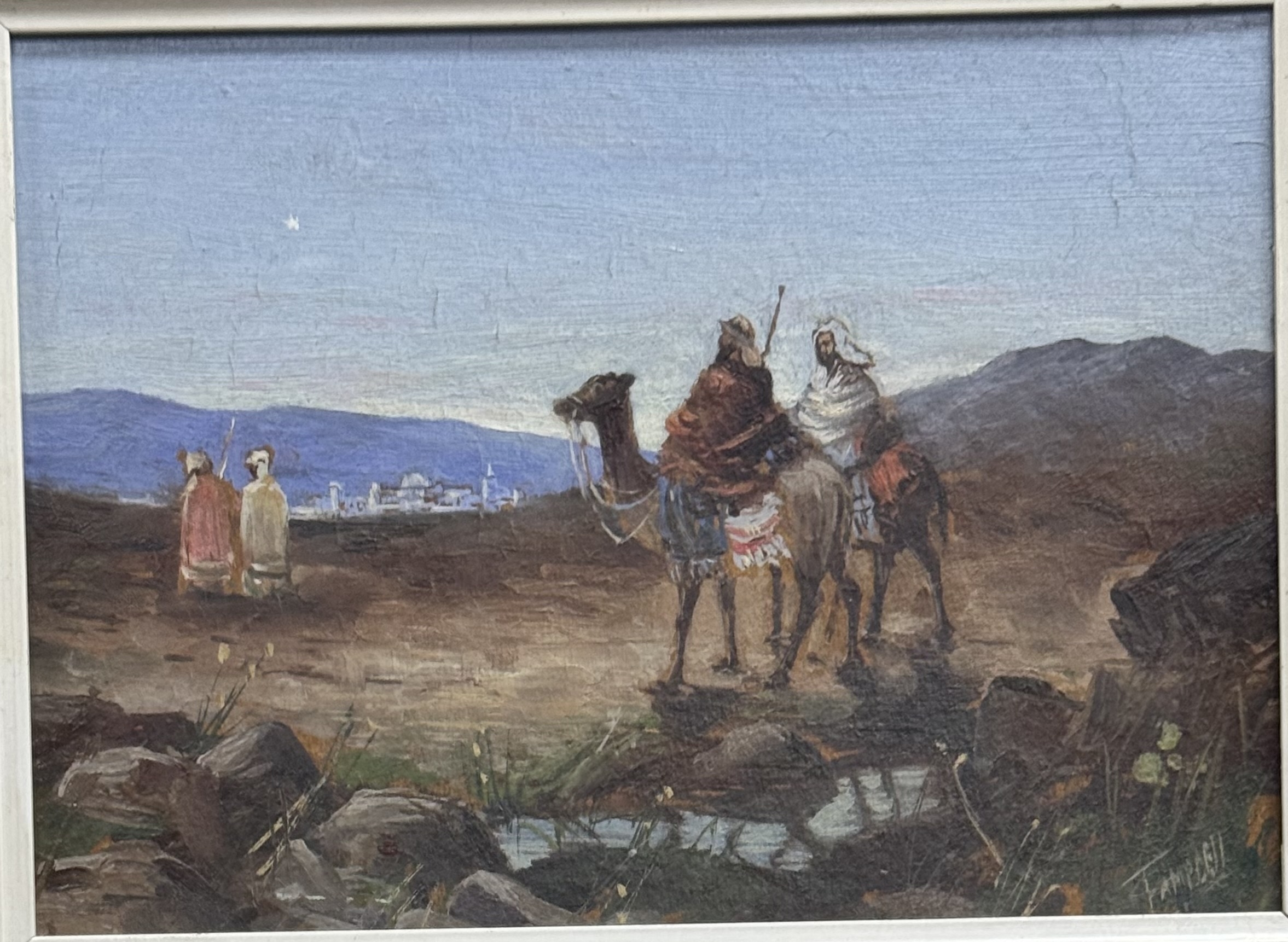 Thomas Campbell | CAMEL RIDERS IN THE DESERT | MutualArt