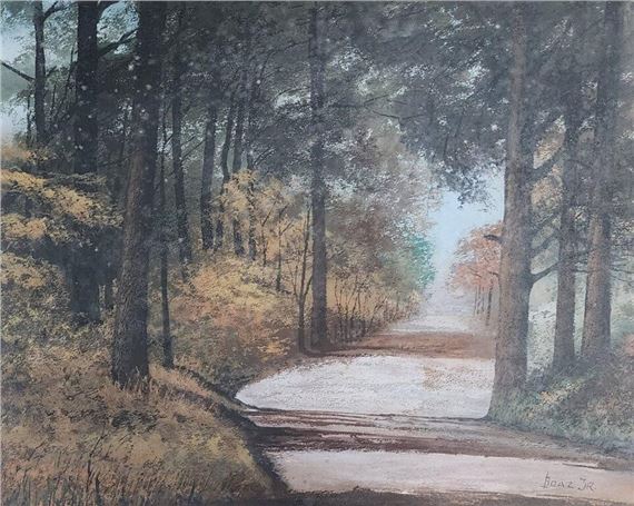 Autumn Road, Woods - Burling Boaz