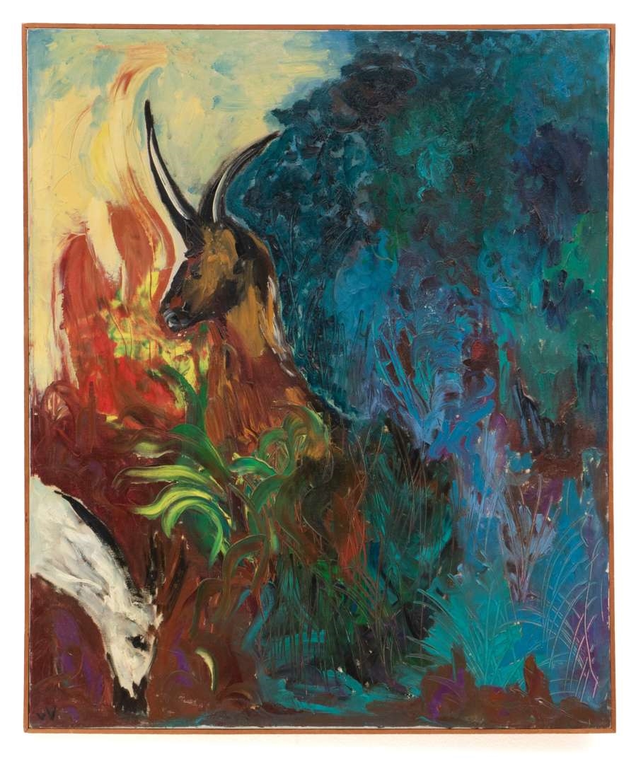 Artwork by Louki van der Veen, Zonder titel, Made of oil on canvas