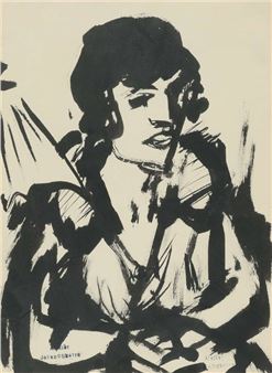 Portret van een jonge vrouw - Johan Dijkstra