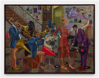Derek Fordjour: Nightsong - David Kordansky Gallery, Los Angeles