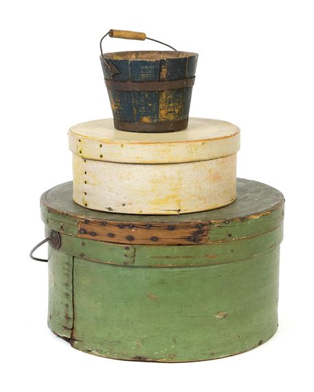 Mandy E. Shepherd | 19TH C. SHAKER PAIL AND BOXES, 3 PCS (19) | MutualArt