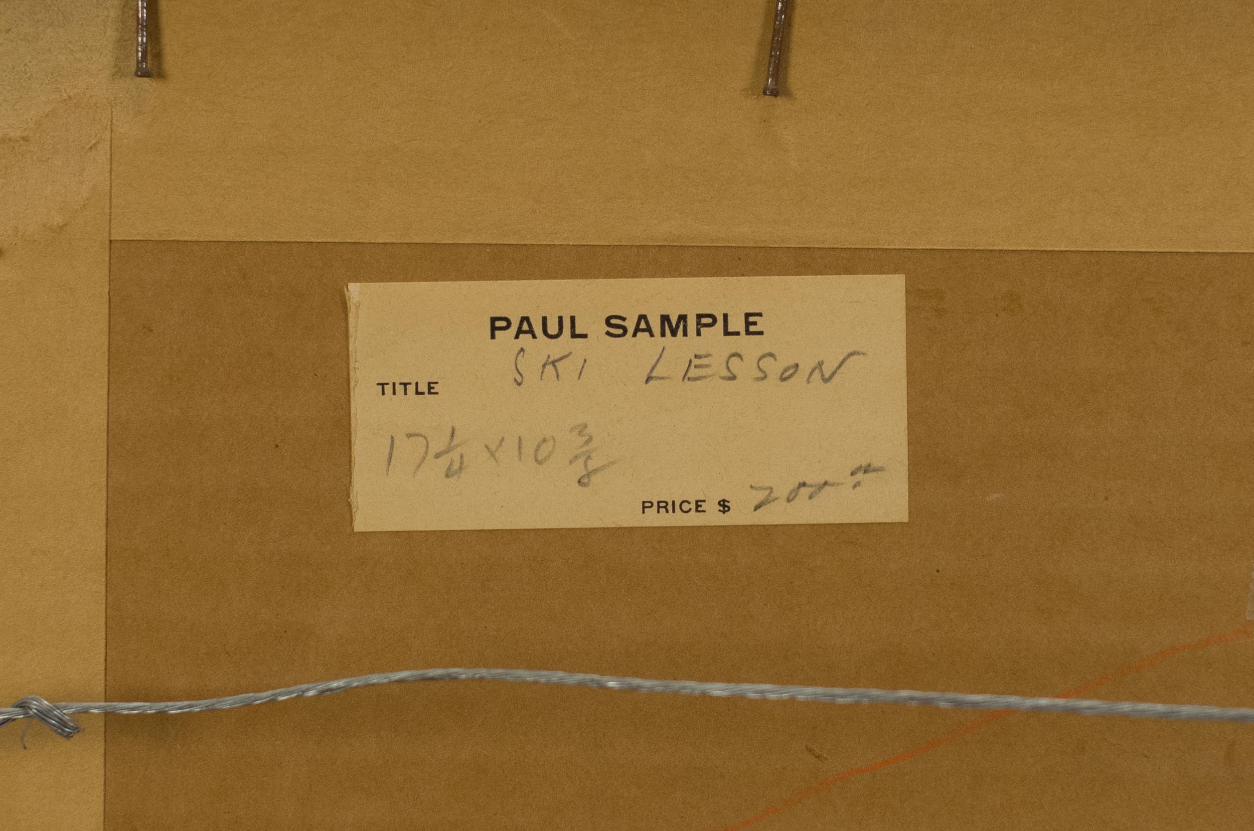 Paul Sample | PAUL SAMPLE WATERCOLOR, SKI LESSON | MutualArt