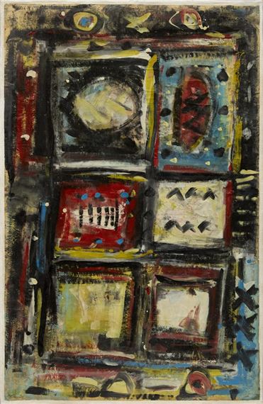 Untitled (Grande composition aux cubes by Stacha Halpern, 1954