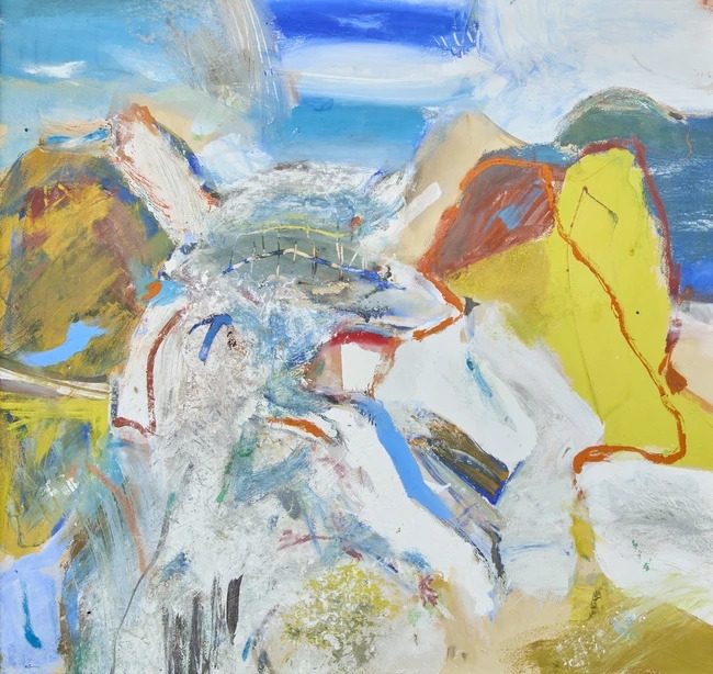 Artwork by Derek Hyatt, Lichen Display (Solva, Made of Gouache On Paper