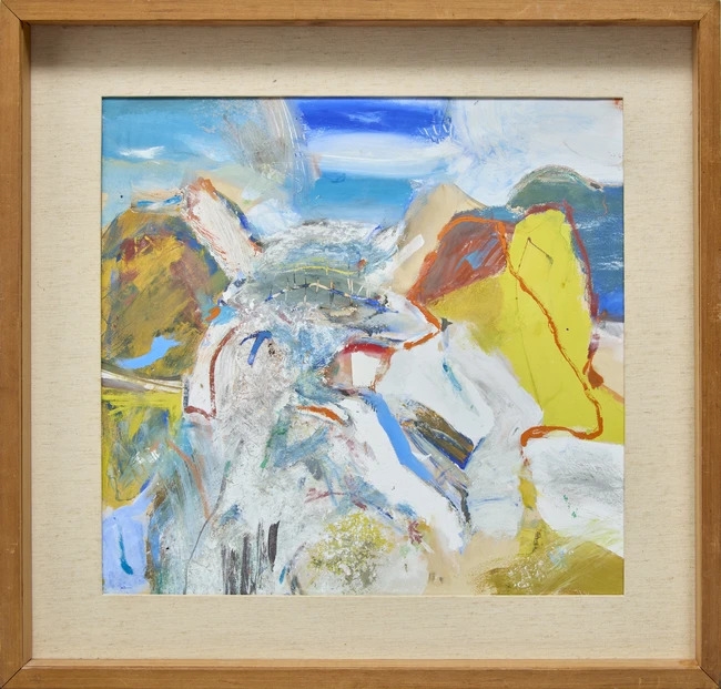 Artwork by Derek Hyatt, Lichen Display (Solva, Made of Gouache On Paper