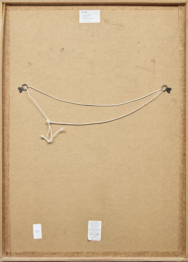 Artwork by Eileen Cooper, The Lovers, Made of Charcoal On Paper