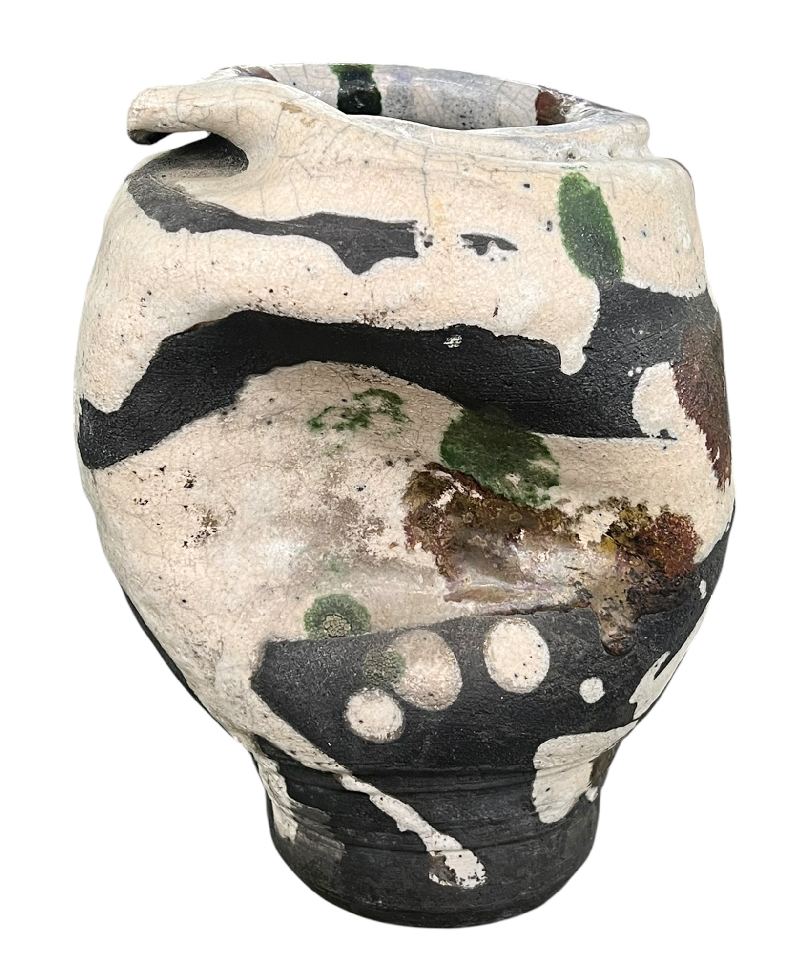 Paul Soldner | Altered Form Raku Vessel | MutualArt
