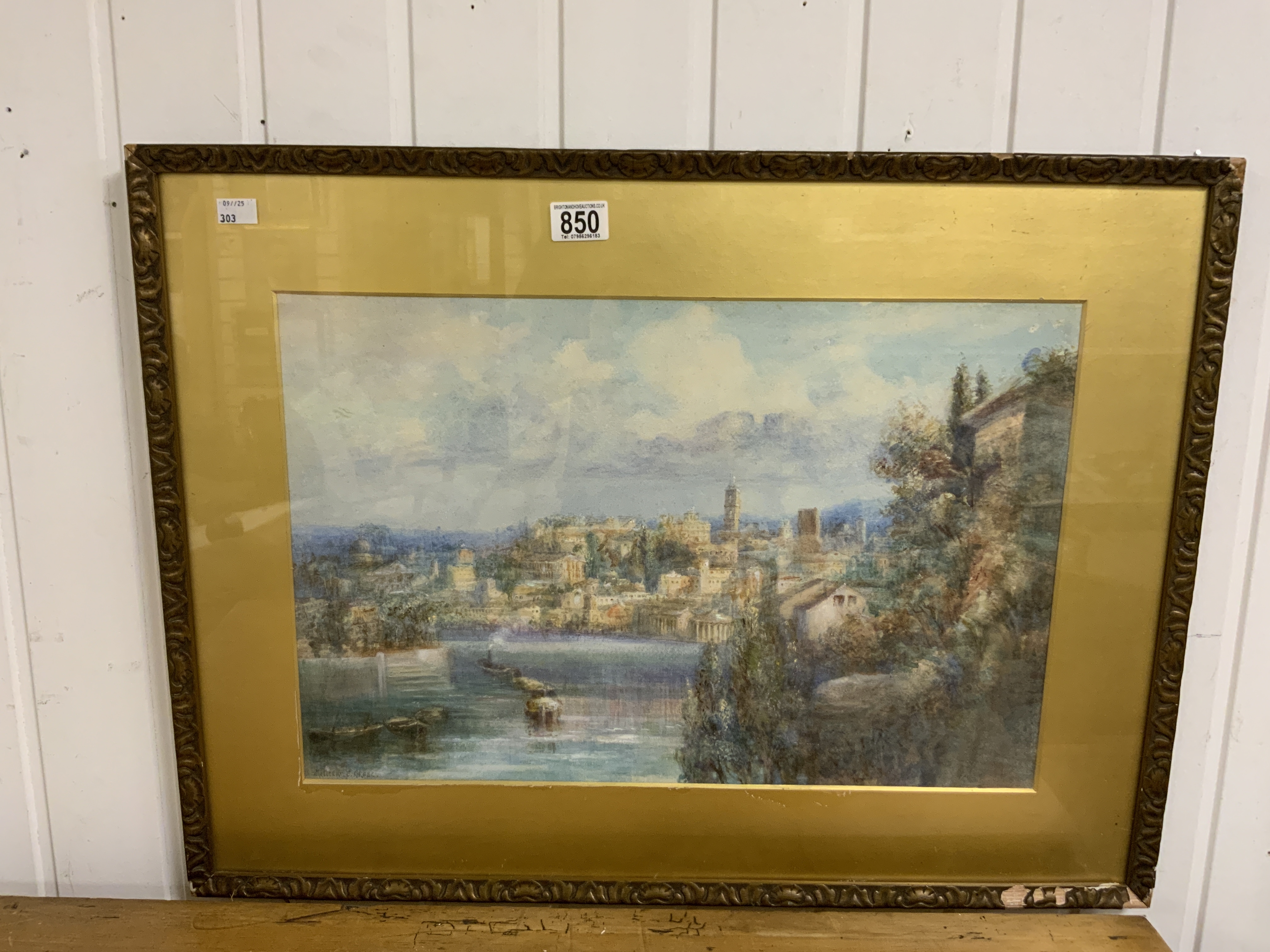 Artwork by Milicent S. Grose, ROME FROM THE AVENTINE, Made of Watercolour