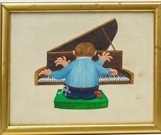 Beryl Cook | Tony at the Piano | MutualArt