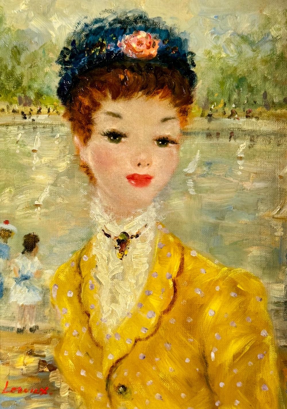 Auguste-Louis-Charles Ledoux | Oil on Canvas portrait of a Woman ...
