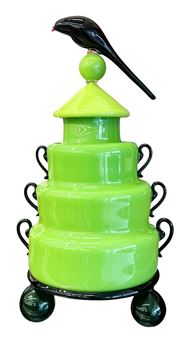 Lime Green Bird Jar - David Levi