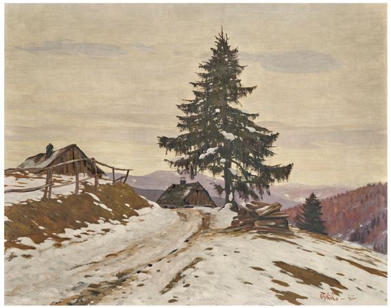 Winterlandscahft by Anton Filkuka, 1930