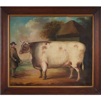 MR. COTCHING AND HIS PRIZE COW - William Nicholls