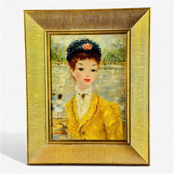 Auguste-Louis-Charles Ledoux | Oil on Canvas portrait of a Woman ...