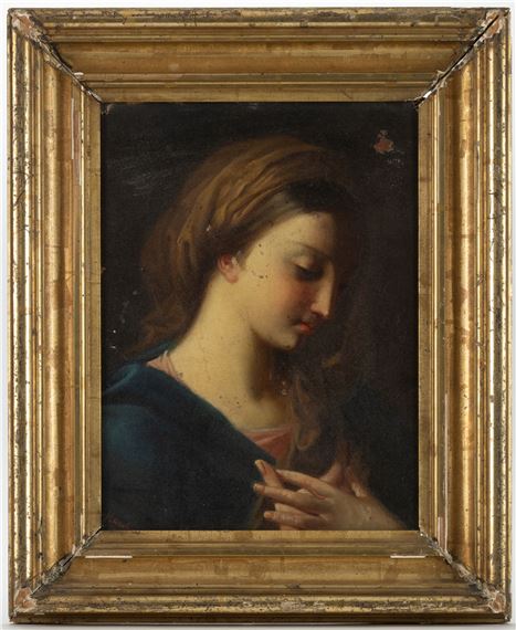 THE VIRGIN OF THE ANNUNCIATION AFTER BATONI by Continental School, 19th Century, 1878