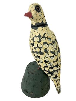 Hand Carved & Painted Bird Sculpture - Brian Paine