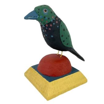 Hand Carved & Painted Bird Sculpture - Brian Paine