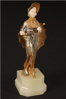 Elegant Lady with Parasol - René Paul Marquet