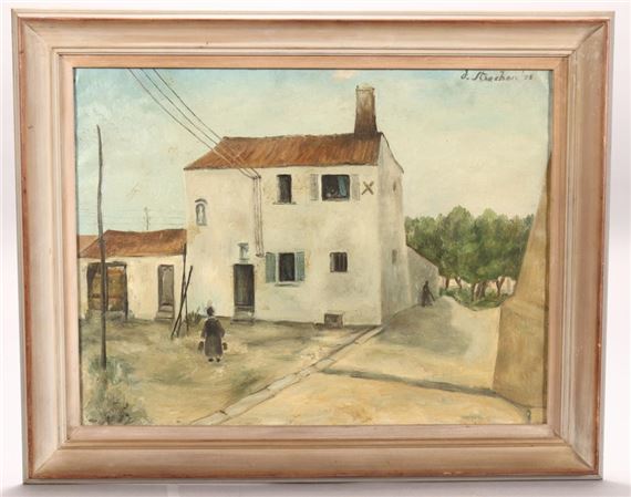 Brittany Landscape with Peasant Woman - David Strachan