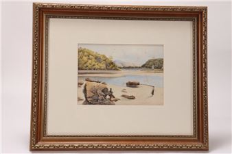 Figures in a Seaside Landscape - G.h.barrow