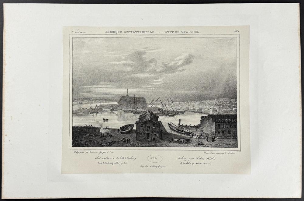 Artwork by Jacques-Gerard Milbert, Military Post, Sackett's Harbor, Made of Lithograph