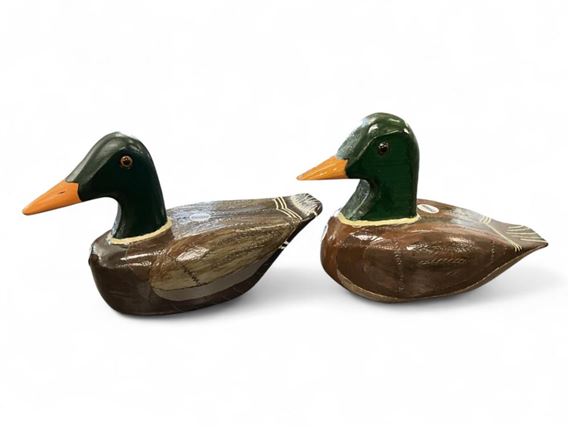 Numbered & Signed Wood Carved Ducks - Ted Allan