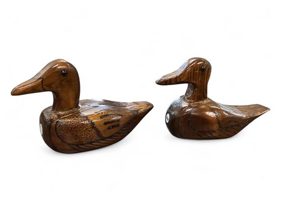 Numbered & Signed Wood Carved Ducks - Ted Allan