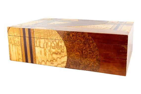 Albert Rosenblatt | Handmade Wood Intarsia Box with Inlay | MutualArt