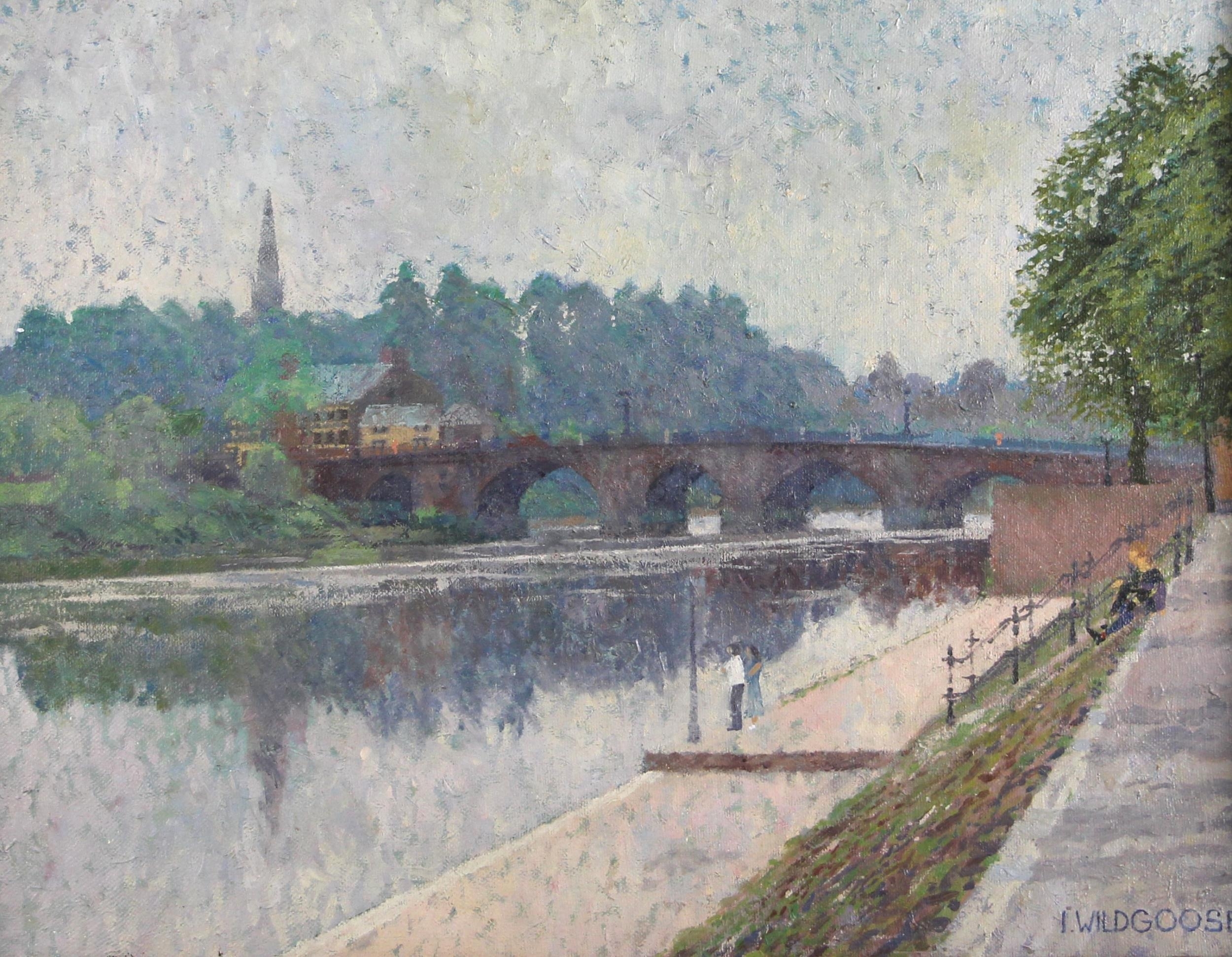 Ian Wildgoose | Handbridge in Chester from the river Dee | MutualArt