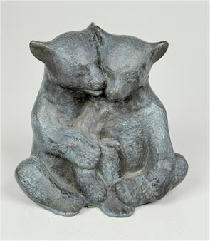 Bärengruppe - Bronzeguss - Fritz Szalinski