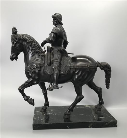 Reiterstandbild des Bartolomeo Colleoni,Bronze, um 1900 by Andrea del Verrocchio, um 1900