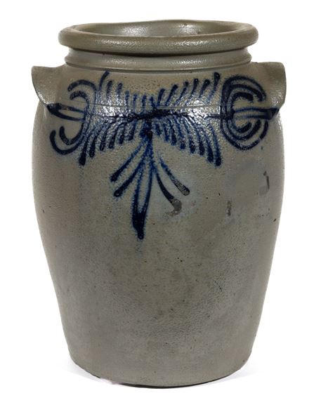 Decorated Stoneware Jar by Benedict Cuthbert Milburn, 1841-1873