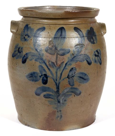 Decorated Stoneware Jar by Benedict Cuthbert Milburn, 1841-1873