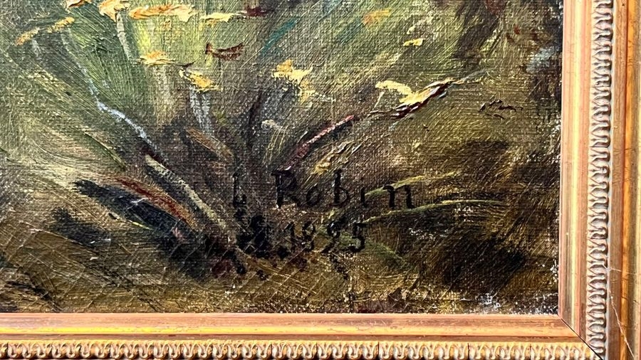 Artwork by L. Robin, The path, Made of Oil On Canvas