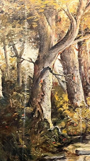 Artwork by L. Robin, The path, Made of Oil On Canvas