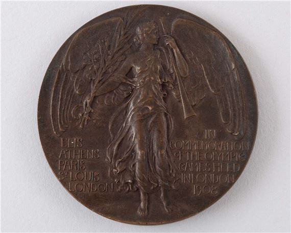 A London 1908 Olympic Games participant's medal - Bertram Mackennal