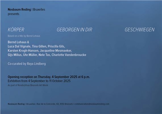 Körper Geborgen In Dir Geschwiegen - Nosbaum Reding, Brussels