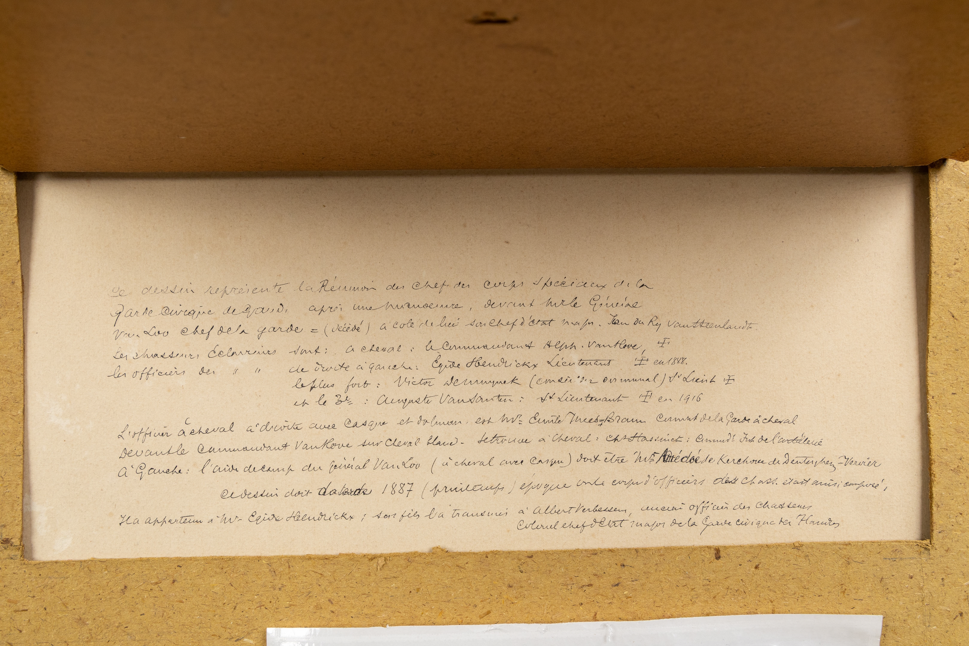 Artwork by Louis Geens, La Réunion des Chefs de Corps de la Garde Civique de Gand, Made of Watercolour And Ink On Paper