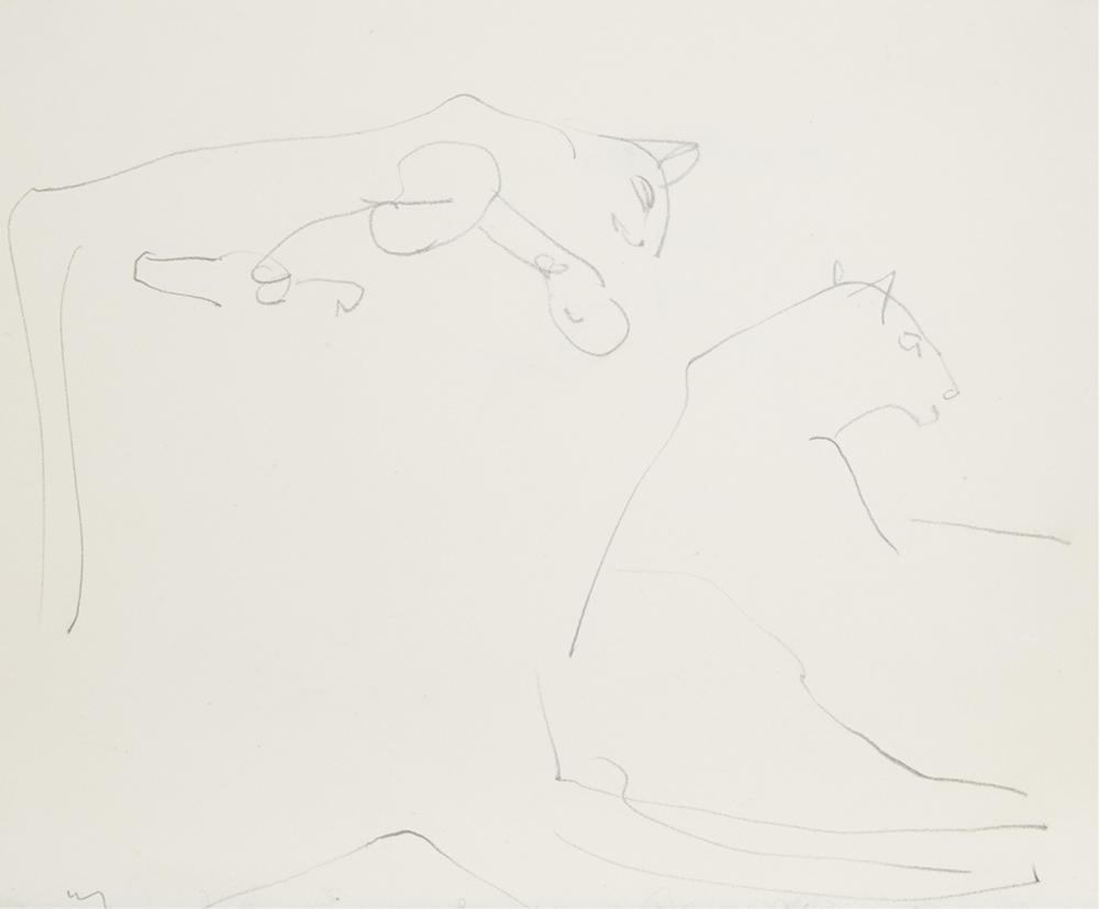 Artwork by Jon Molvig, Pair of Sketches by Molvig, Made of Pencil On Paper