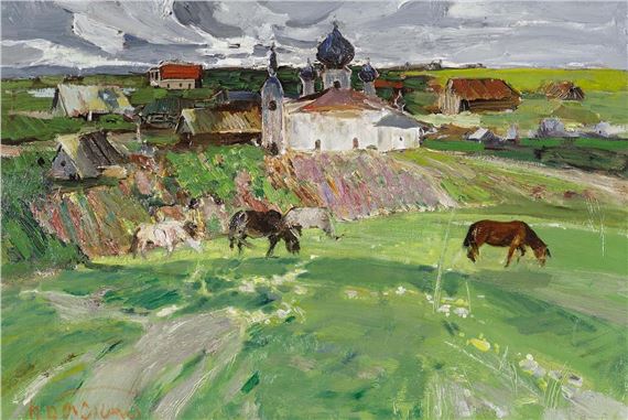 Old Ladoga by Nikolai Nikolaevich Baskakov, 1973