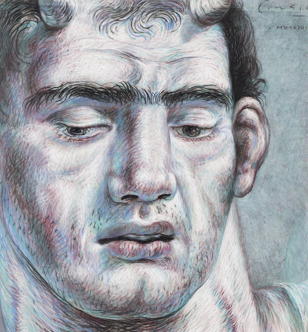 Artwork by Ricardo Cinalli, Untitled (Satiro - Portrait of a Man, Made of Pastel On Wove Paper
