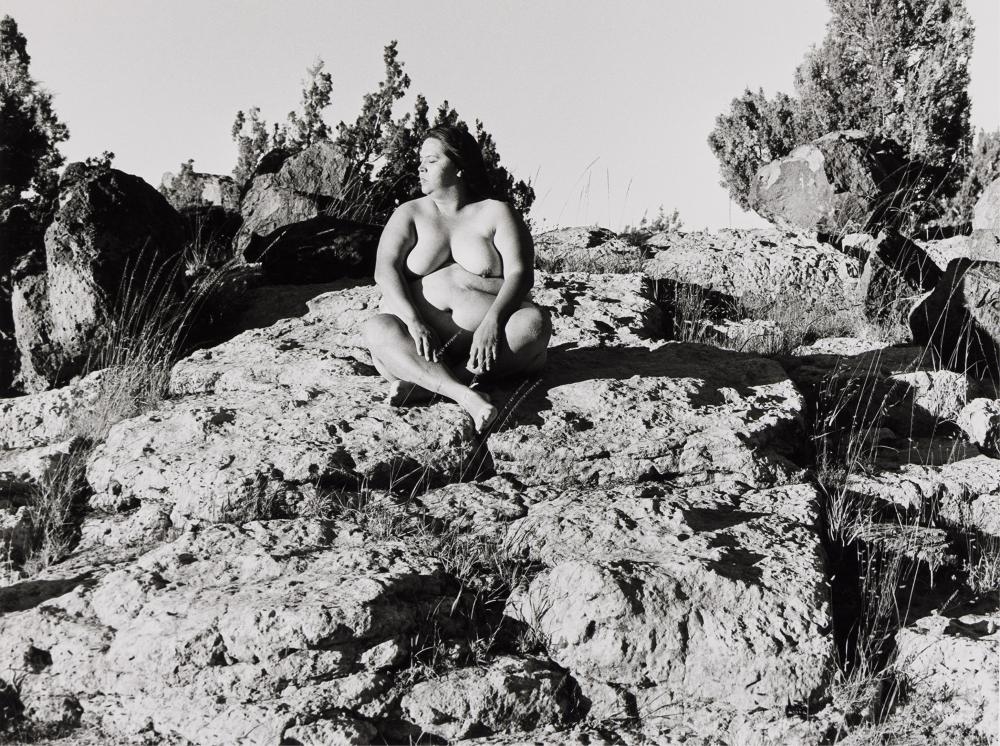 Artwork by Laura Aguilar, Nature Self-Portrait #11, Made of Silver Print