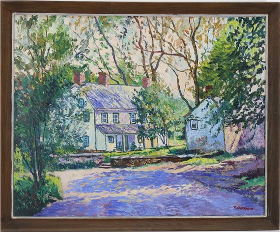 Farmhouse façade with a covered porch - Ray Overpeck