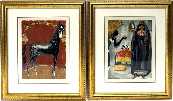 Kees van Dongen、超希少画集より、新品額装付、絵画 Original Signed & Numbered KEES VAN DONGEN Lithograph. Arc