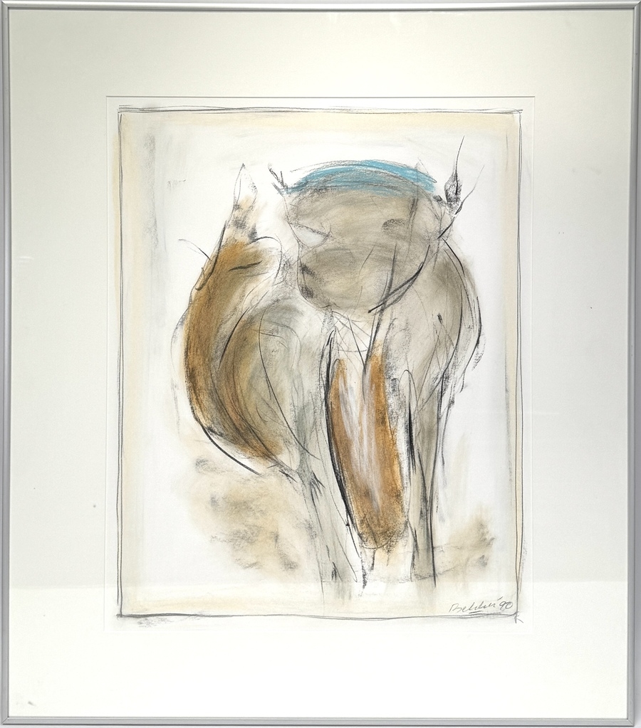 Artwork by Jules Bekker, Hound of the Baskervilles, Made of charcoal and chalk on paper