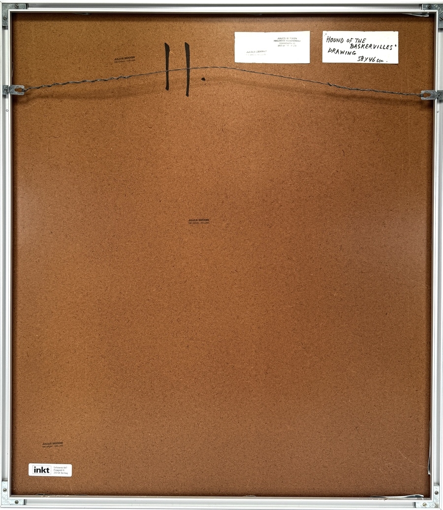 Artwork by Jules Bekker, Hound of the Baskervilles, Made of charcoal and chalk on paper