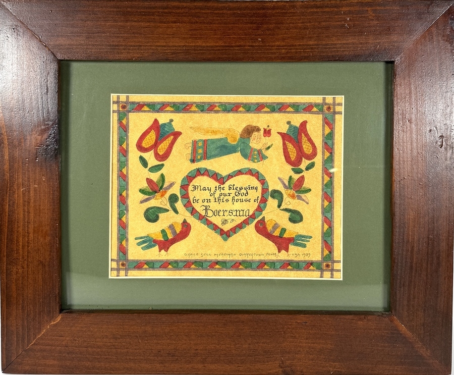 Artwork by Grace Sell Headman, House Blessing, Made of Paper, mixed media with watercolor, gouache, and pen