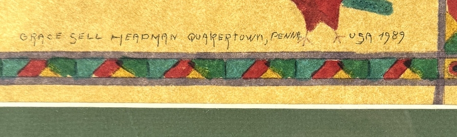 Artwork by Grace Sell Headman, House Blessing, Made of Paper, mixed media with watercolor, gouache, and pen