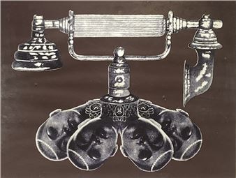 Telefoonhoorn met kinderhoofden - Jef Bosman